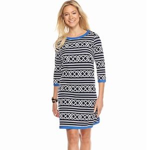 NWT Crown & Ivy Nautical Rope Print Dress, Size XL